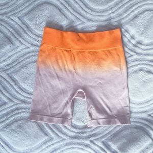 Art Class Orange Ribbed Fabric